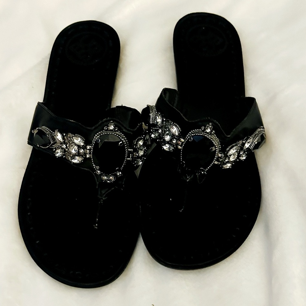 BCBGeneration Jewel Detail Flip Flop Sandals